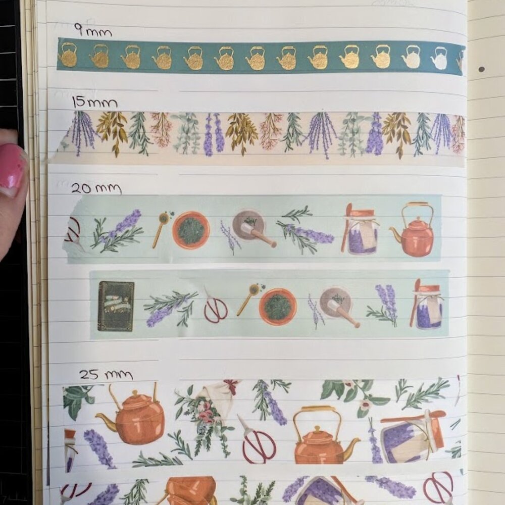 Archer and Olive Washi Tape "Botanist" Set - 1M Sample